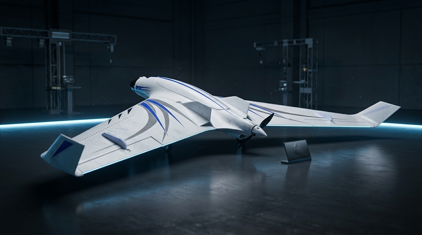 Manticore modular unmanned aircraft platform in a premium aerospace setting