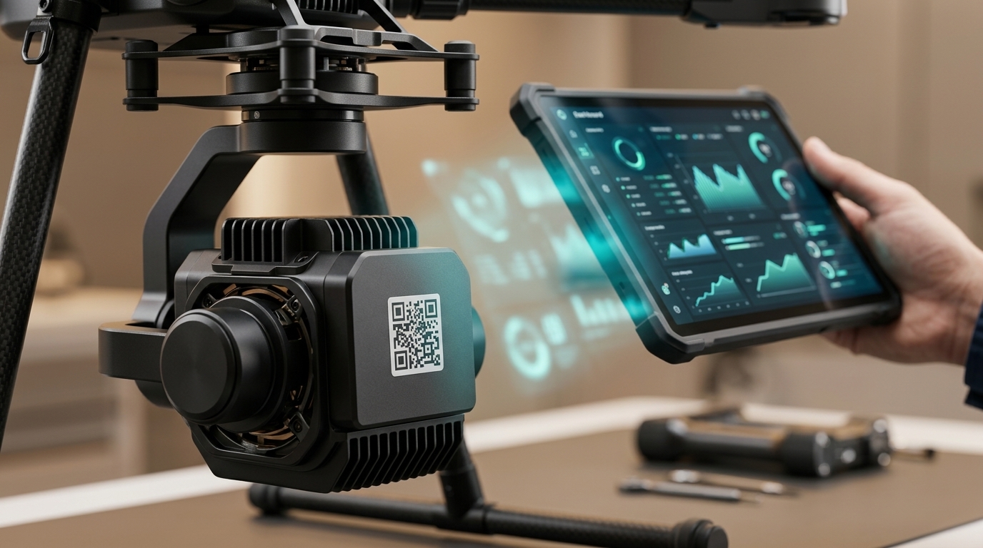 QR-code traceability and AI-supported drone maintenance record interface